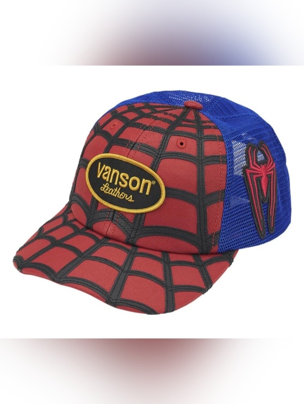 NW Supreme Vanson Leathers Spider-Man Mesh Back 6 Panel Adjustable Hat